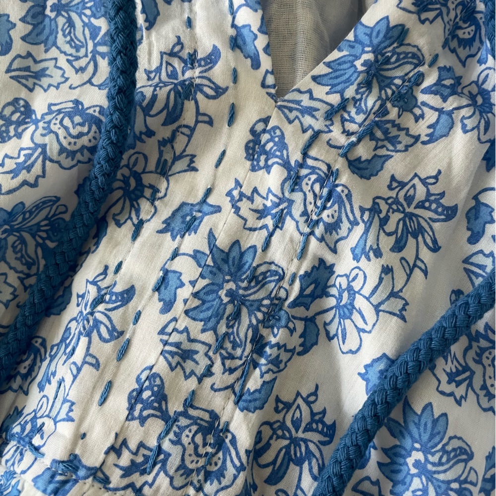 NWT Calypso St. Barth Summer Daria Dress (Maxi)(Blue/White/Floral)(Large)